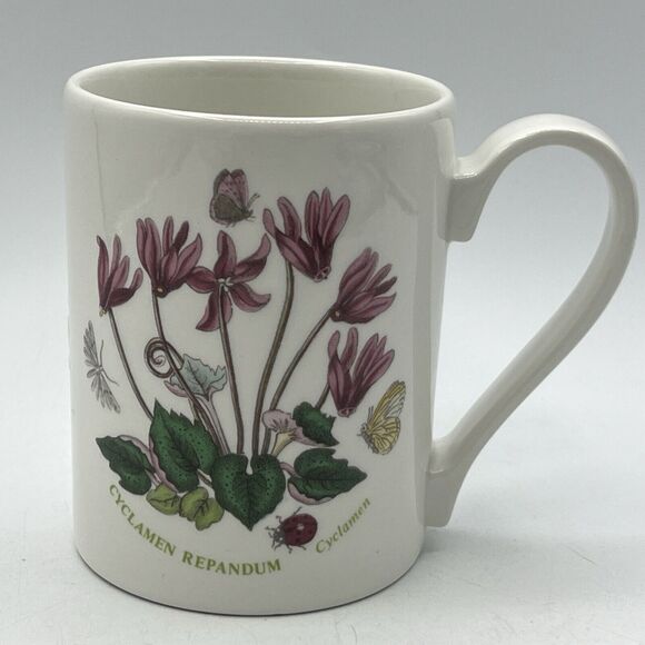 Vintage Portmeirion Botanic Garden CYCLAMEN Coffee Mug Purple Garden - Picture 1 of 6
